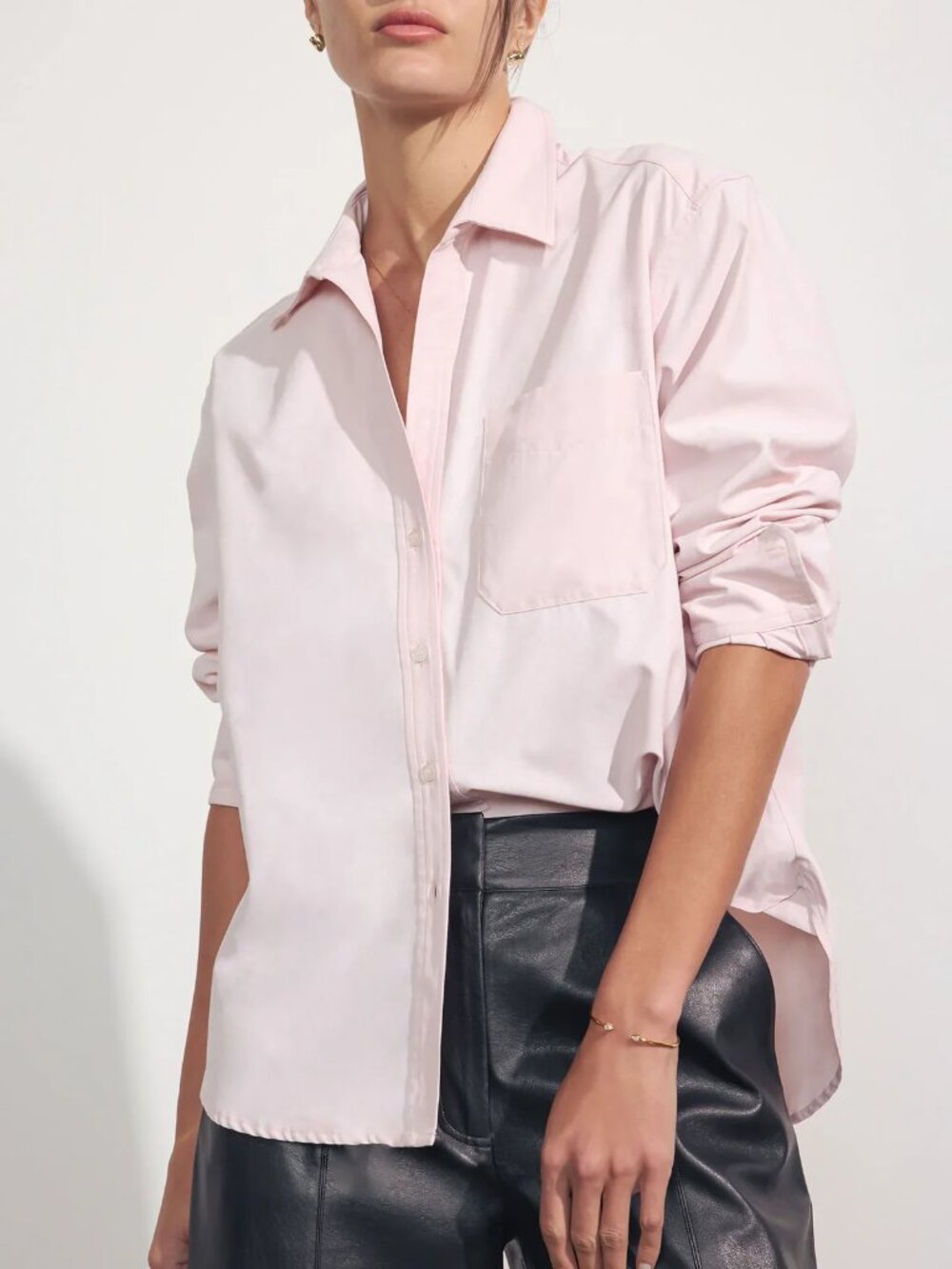 Brochu Walker Everyday Shirt Button Up Long Sleeve Rose Quartz Pink Size M